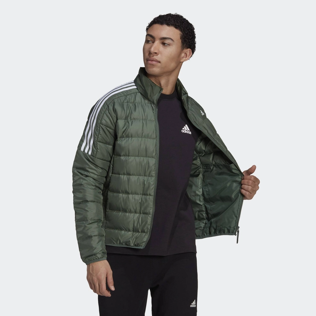 Adidas Originals Mens ESSENTIALS DOWN JACKET - Green Recycled Material - Size 2XL